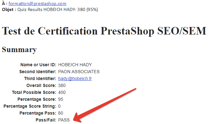 Certification PrestaShop SEO/SEM