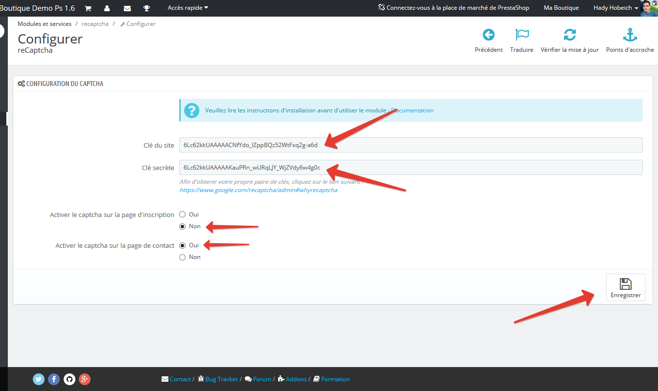 module captcha prestashop 1.6