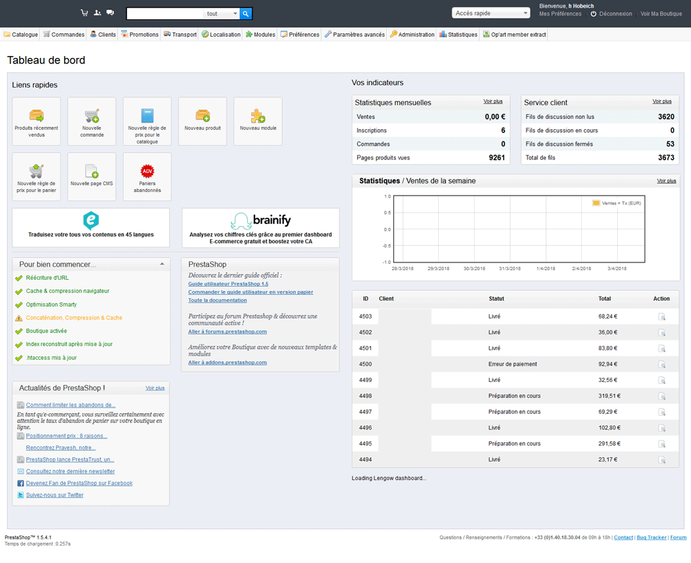 migration prestashop version 1.5