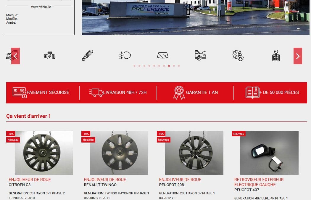 Multi-boutique pièces détachées automobiles